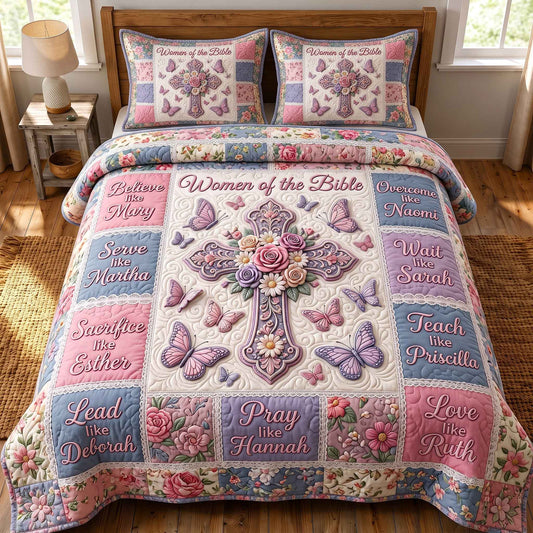 Women Of The Bible 3-Piece Quilted Bedding Set GFTOTP20596