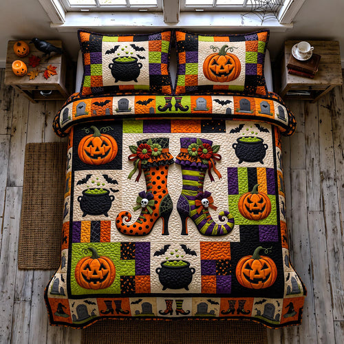 Wicked Magical Boots 3-Piece Quilted Bedding Set GFTOTP20597