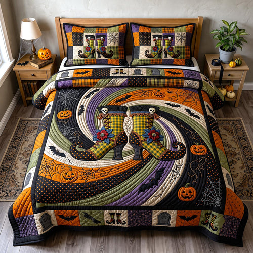 Wicked Magical Boots 3-Piece Quilted Bedding Set GFTOTP20600