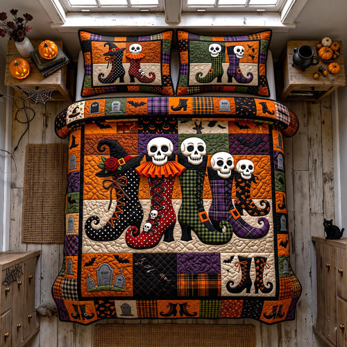 Wicked Magical Boots 3-Piece Quilted Bedding Set GFTOTP20601