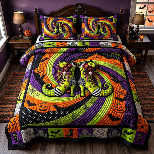 Wicked Magical Boots 3-Piece Quilted Bedding Set GFTOTP20603