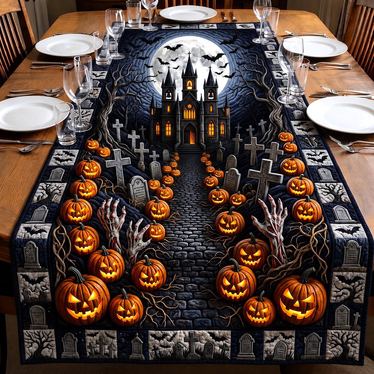 Haunted Tunnel Quilted Table Runner GFTOTP20607