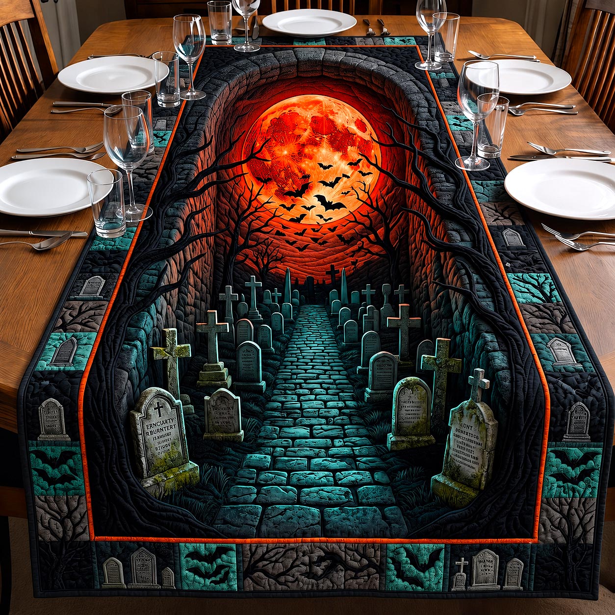 Haunted Tunnel Quilted Table Runner GFTOTP20609