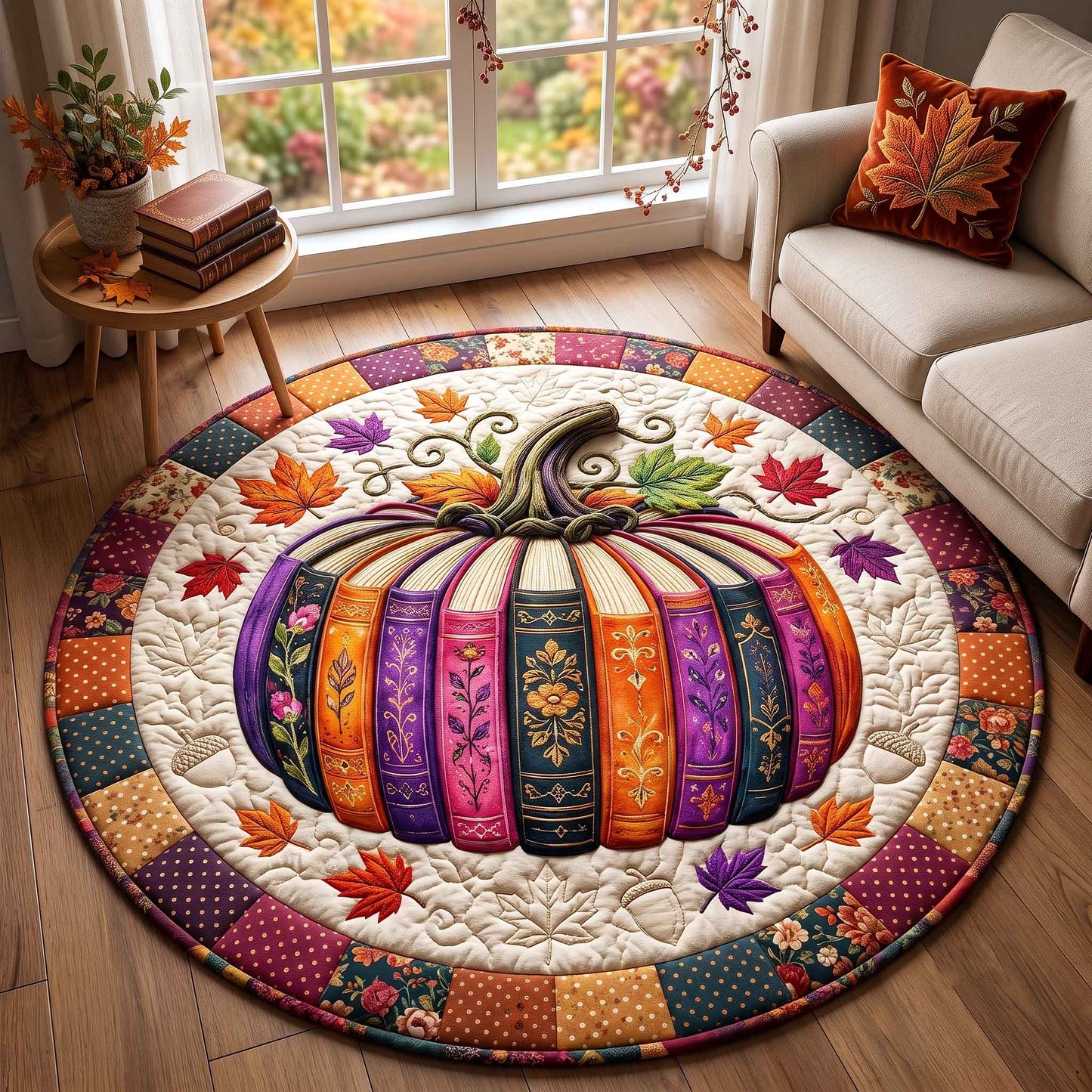 Autumn Chapters Quilted Round Mat GFTOTP20657