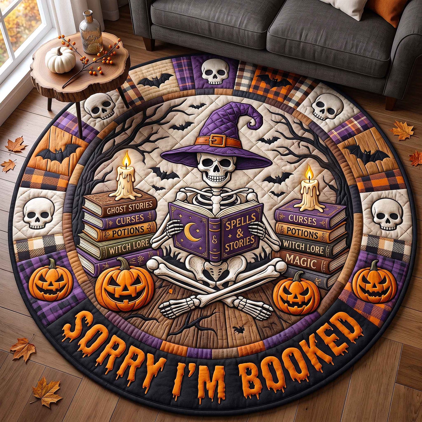 Reading Retreat Quilted Round Mat GFTOTP20659
