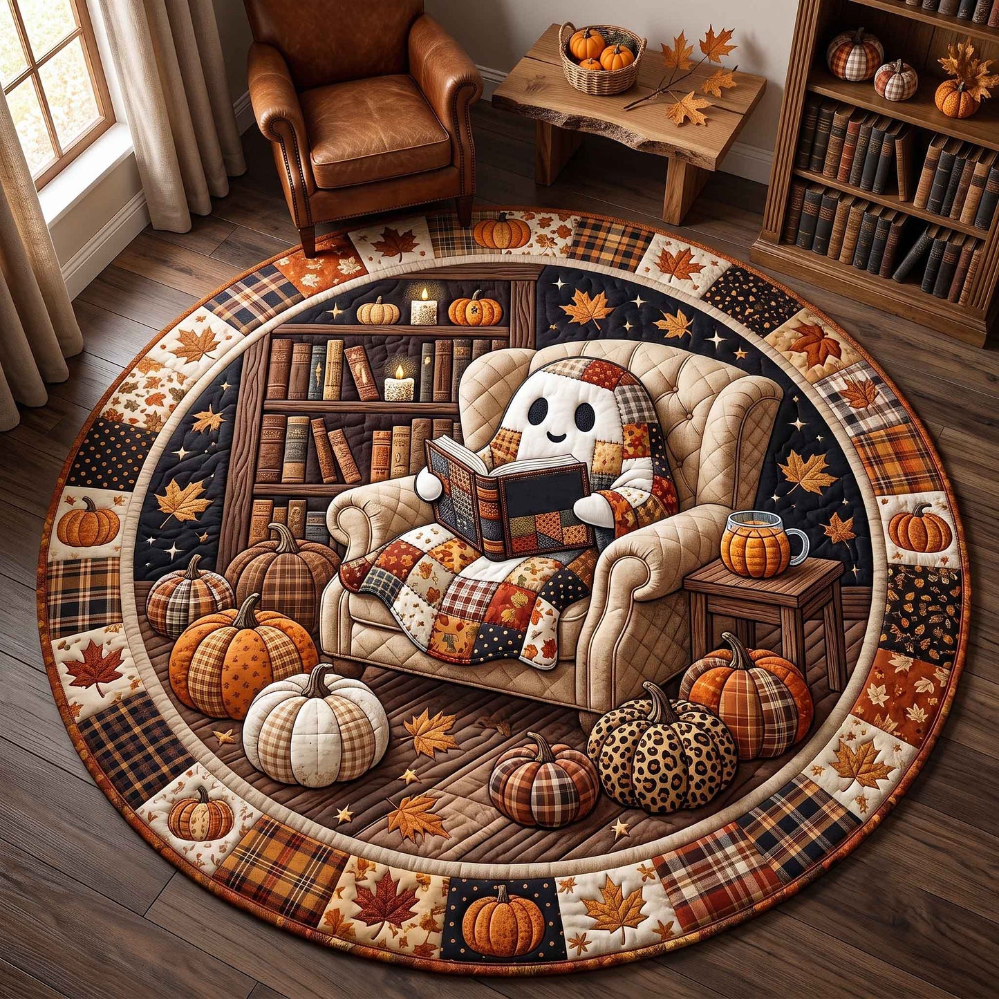 Reading Retreat Quilted Round Mat GFTOTP20660