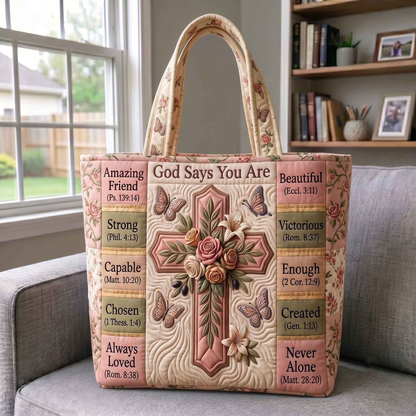 Floral Bible Quilted Tote Bag GFTOTP20691C1
