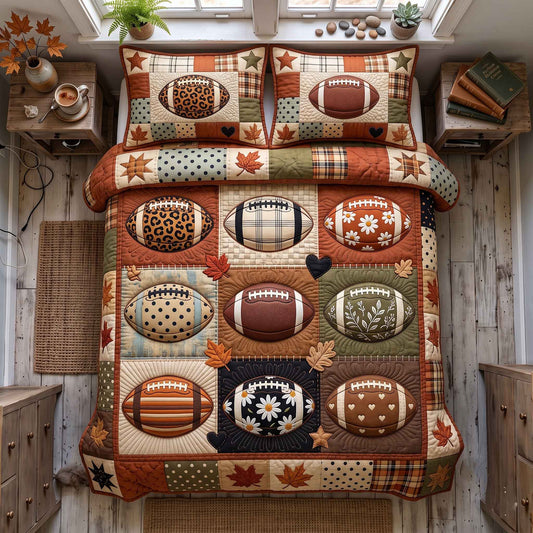 Autumn Gridiron 3-Piece Quilted Bedding Set GFTOTP20696