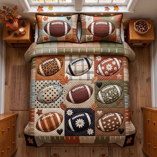Autumn Gridiron 3-Piece Quilted Bedding Set GFTOTP20697
