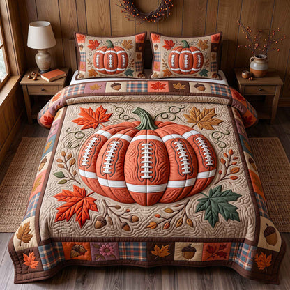 Autumn Gridiron 3-Piece Quilted Bedding Set GFTOTP20699