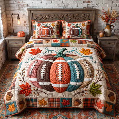 Autumn Gridiron 3-Piece Quilted Bedding Set GFTOTP20700