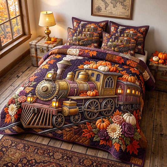 Autumn Express 3-Piece Quilted Bedding Set GFTOTP20722