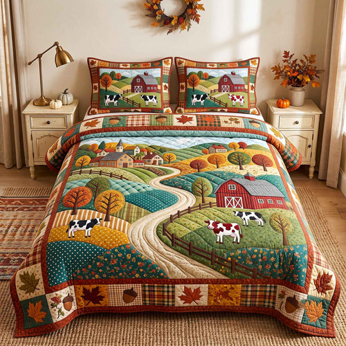 Autumn Homestead 3-Piece Quilted Bedding Set GFTOTP20726