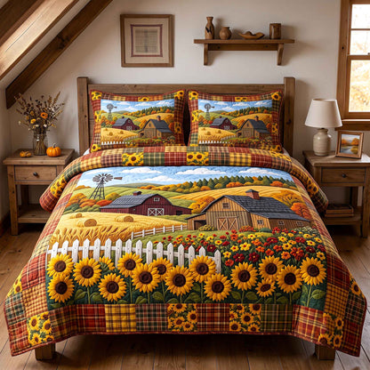 Autumn Homestead 3-Piece Quilted Bedding Set GFTOTP20727