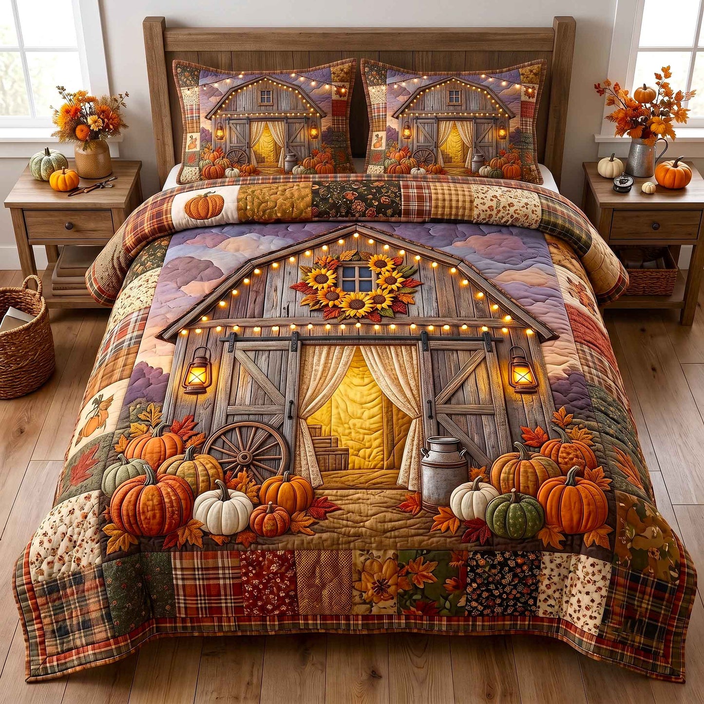 Autumn Homestead 3-Piece Quilted Bedding Set GFTOTP20728