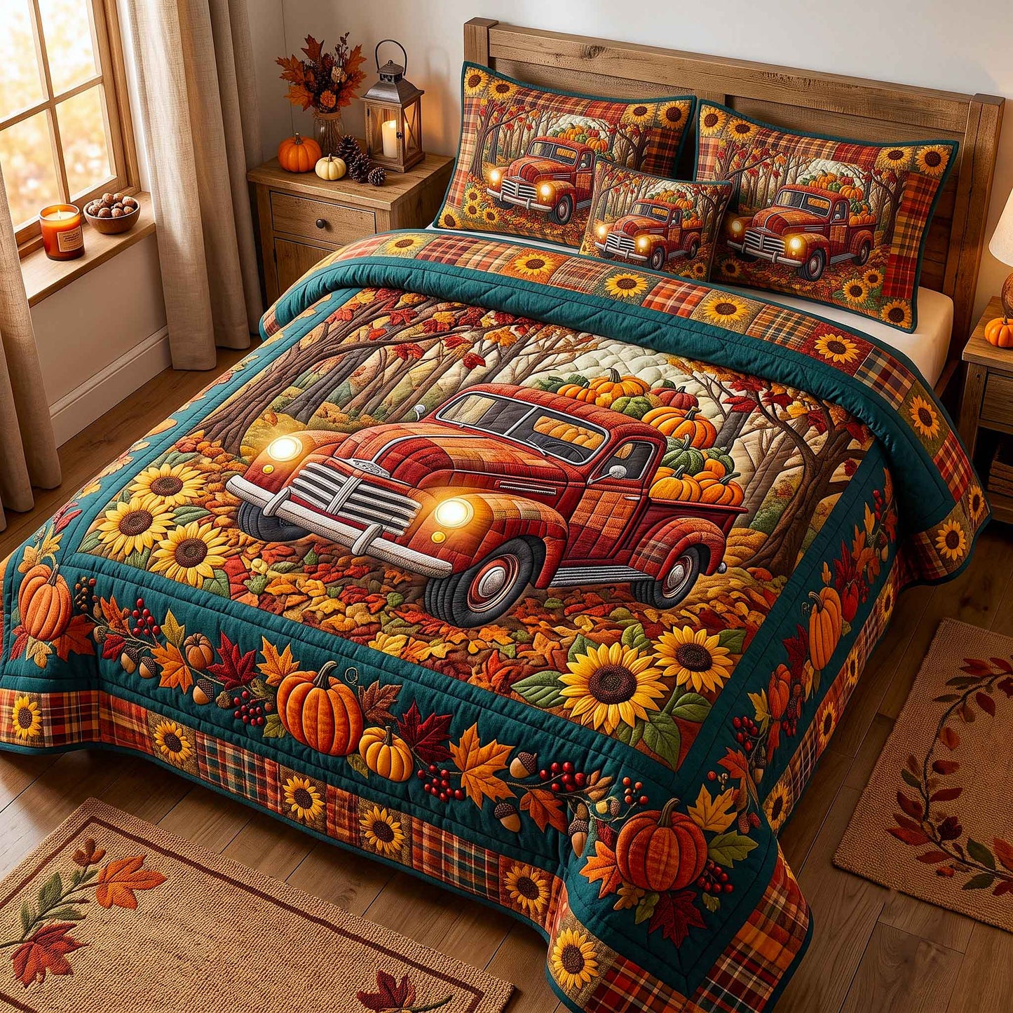 Autumn Homestead 3-Piece Quilted Bedding Set GFTOTP20729