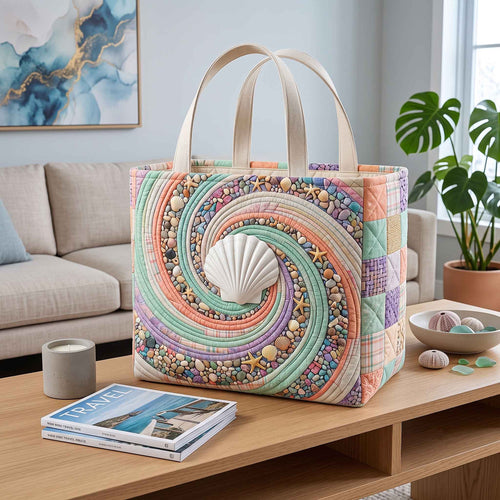 Coastal Whisper Quilted Storage Basket GFTOTP20731