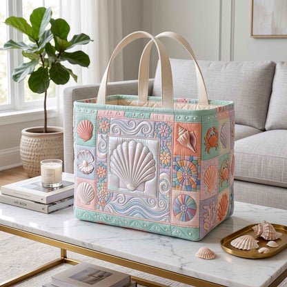 Coastal Whisper Quilted Storage Basket GFTOTP20734