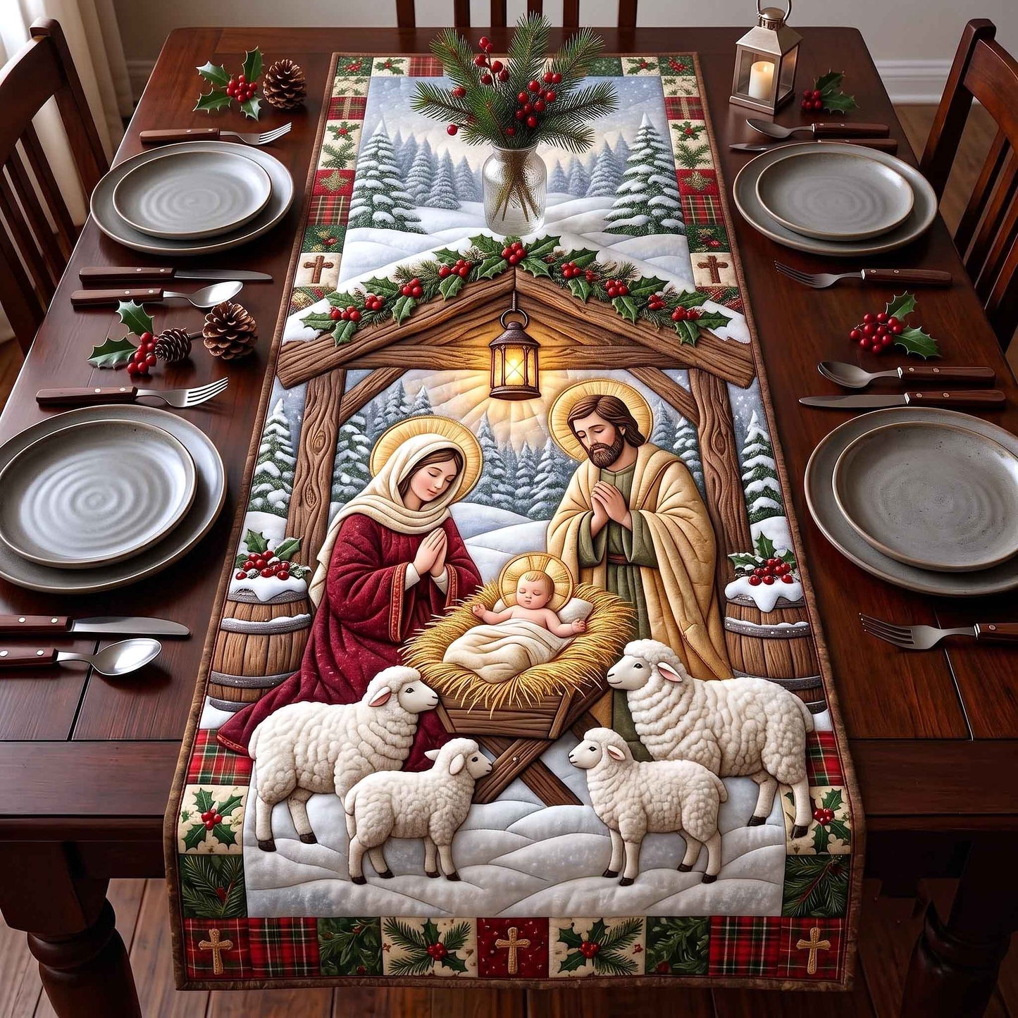 Nativity Blessings Quilted Table Runner GFTOTP20798