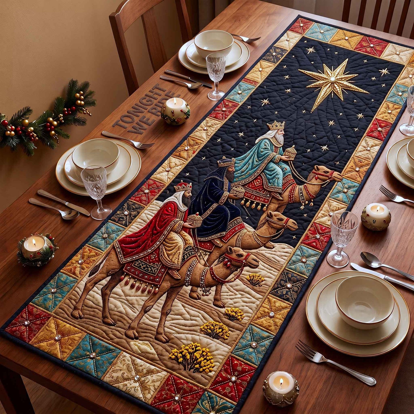 Three Wise Men Quilted Table Runner GFTOTP20820