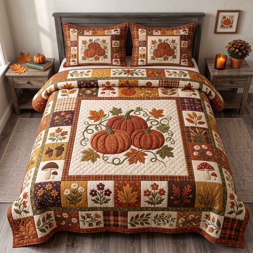 Patchwork Autumn Bliss 3-Piece Quilted Bedding Set GFTOTP20867