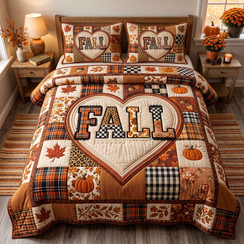 Patchwork Autumn Bliss 3-Piece Quilted Bedding Set GFTOTP20869