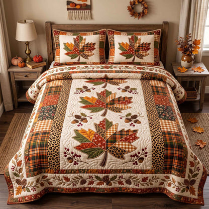 Patchwork Autumn Bliss 3-Piece Quilted Bedding Set GFTOTP20870
