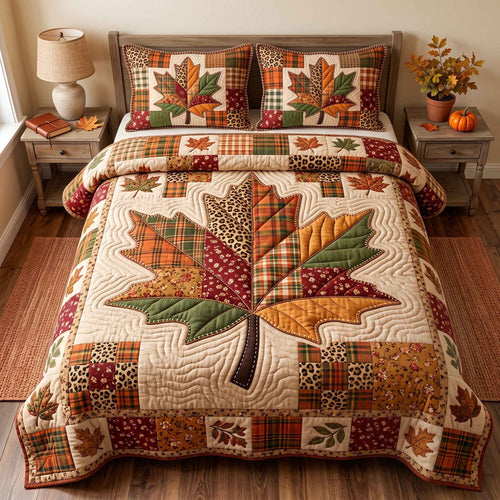 Patchwork Autumn Bliss 3-Piece Quilted Bedding Set GFTOTP20871
