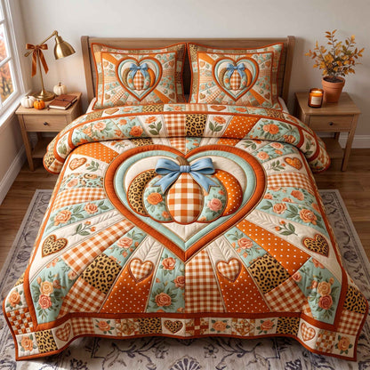 Patchwork Pumpkin Patch 3-Piece Quilted Bedding Set GFTOTP20876