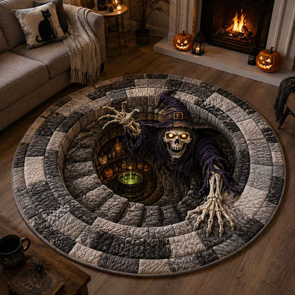 Skeleton Nightmare Quilted Round Mat GFTOTP20885