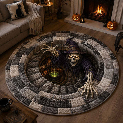 Skeleton Nightmare Quilted Round Mat GFTOTP20885