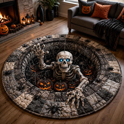 Skeleton Nightmare Quilted Round Mat GFTOTP20887