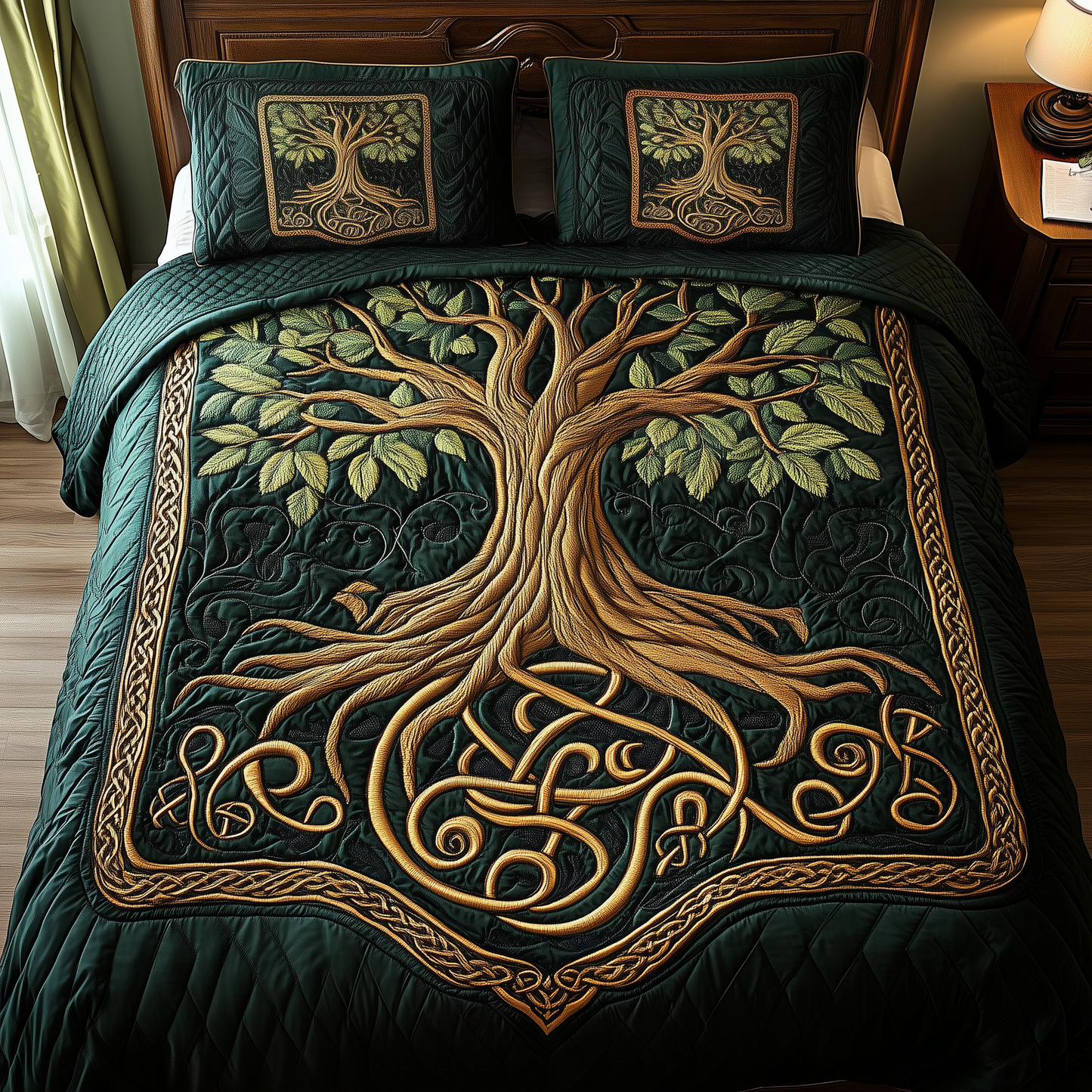 Forest Spirit 3-Piece Quilted Bedding Set GFTOTP2088