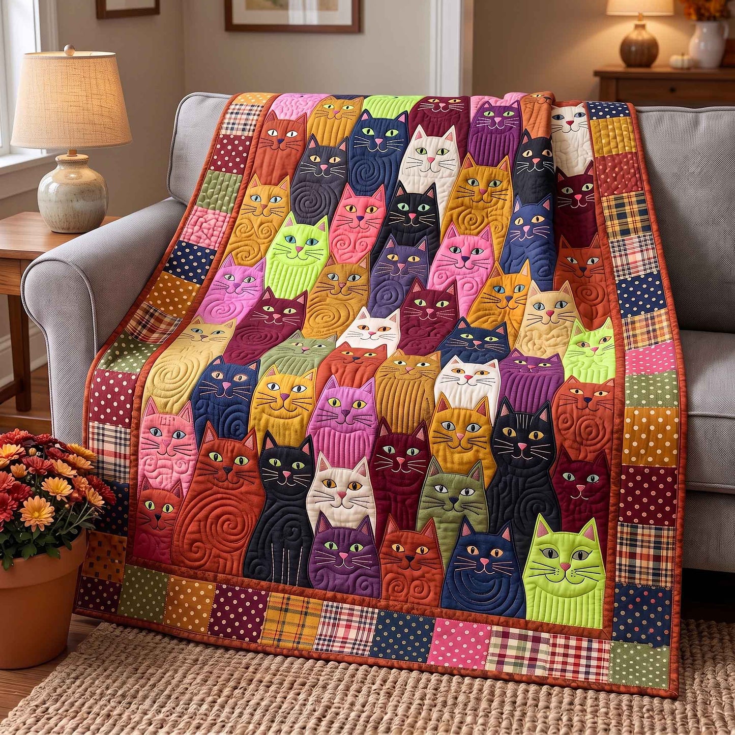 Whisker Crew Quilted Blanket GFTOTP20916