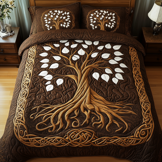 Forest Spirit 3-Piece Quilted Bedding Set GFTOTP2092