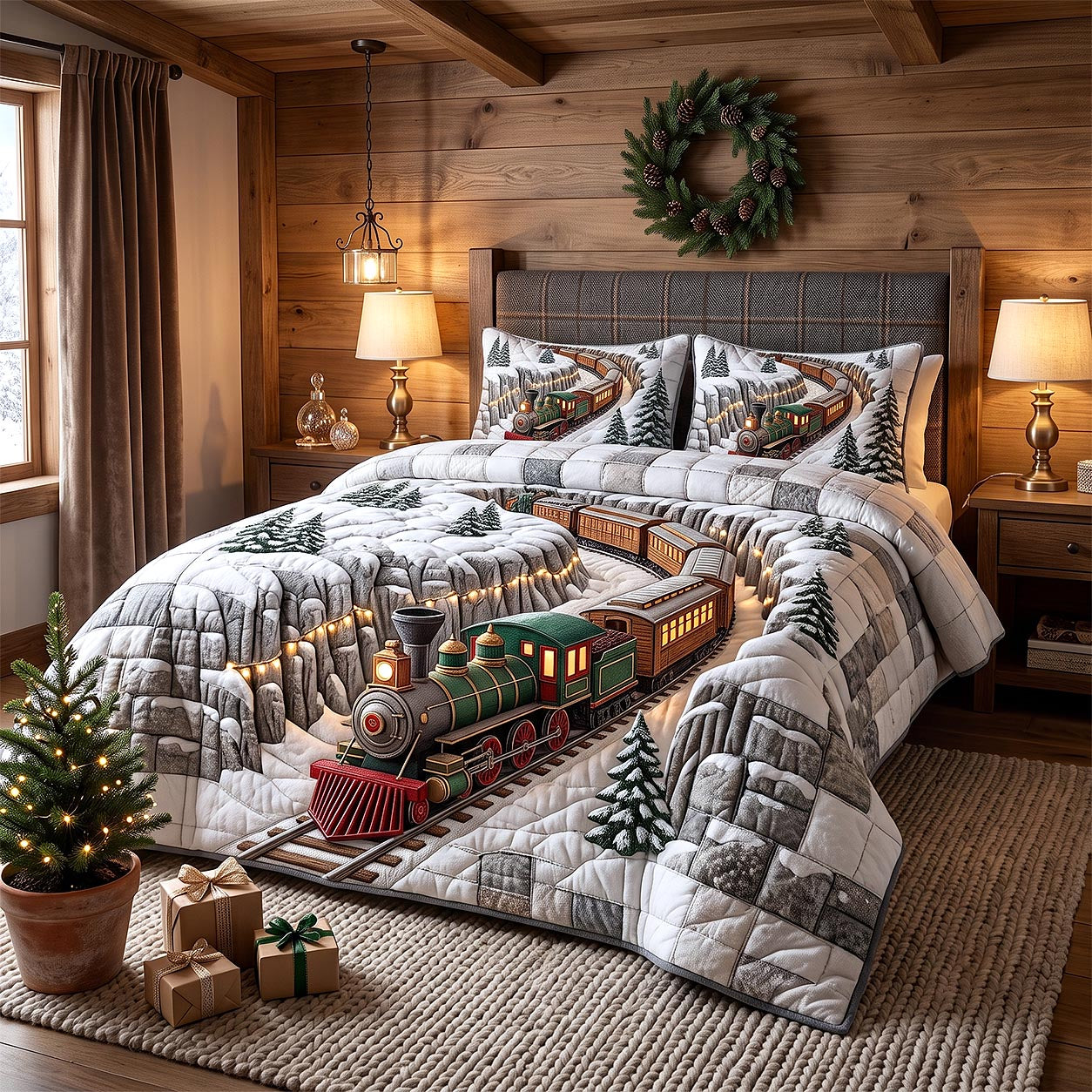 Holiday Express 3-Piece Quilted Bedding Set GFTOTP20958