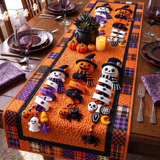 Spooky Crochet Quilted Table Runner GFTOTP20971