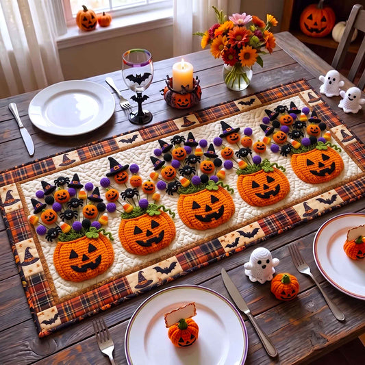Spooky Crochet Quilted Table Runner GFTOTP20973