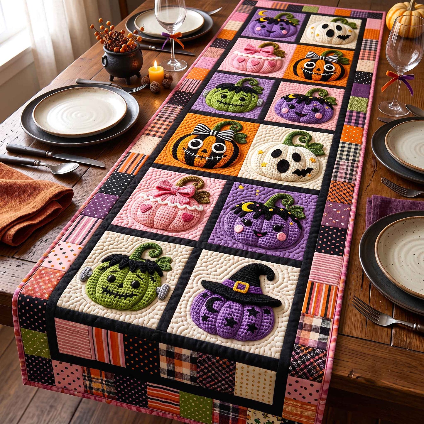 Spooky Crochet Quilted Table Runner GFTOTP20975