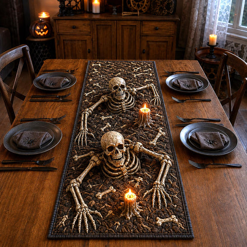 Skeleton Horror Quilted Table Runner GFTOTP21043