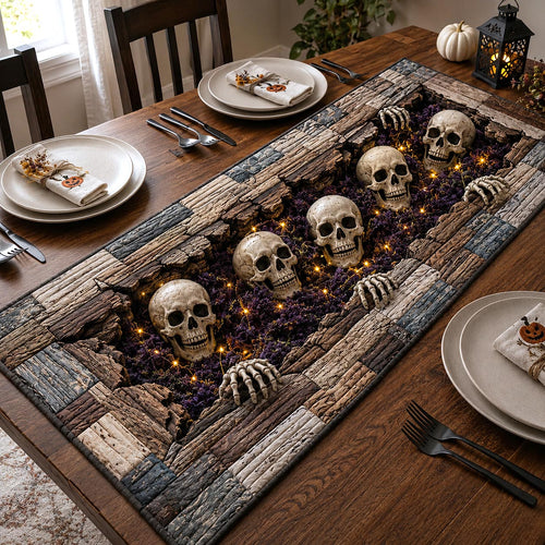 Skeleton Horror Quilted Table Runner GFTOTP21044