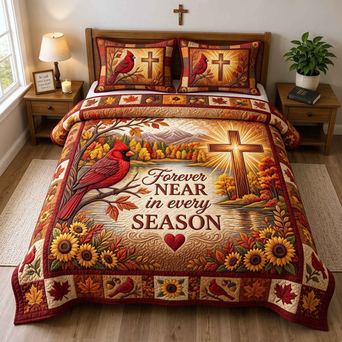 Cardinal Faith 3-Piece Quilted Bedding Set GFTOTP21053