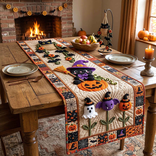 Spooky Crochet Quilted Table Runner GFTOTP21055