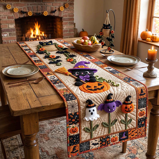 Spooky Crochet Quilted Table Runner GFTOTP21055
