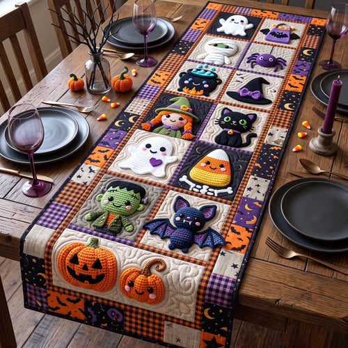 Spooky Crochet Quilted Table Runner GFTOTP21056