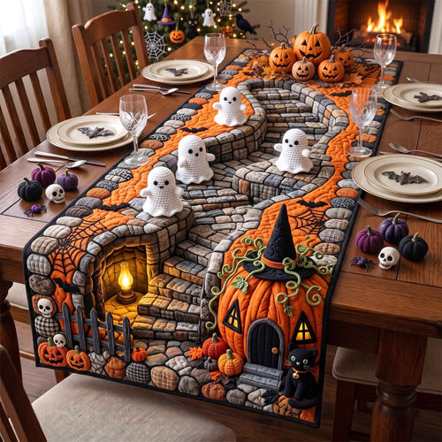 Haunted Crochet Manor Quilted Table Runner GFTOTP21058