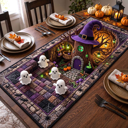 Haunted Crochet Manor Quilted Table Runner GFTOTP21060