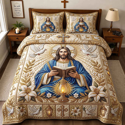 Pearl Blessings 3-Piece Quilted Bedding Set GFTOTP21068