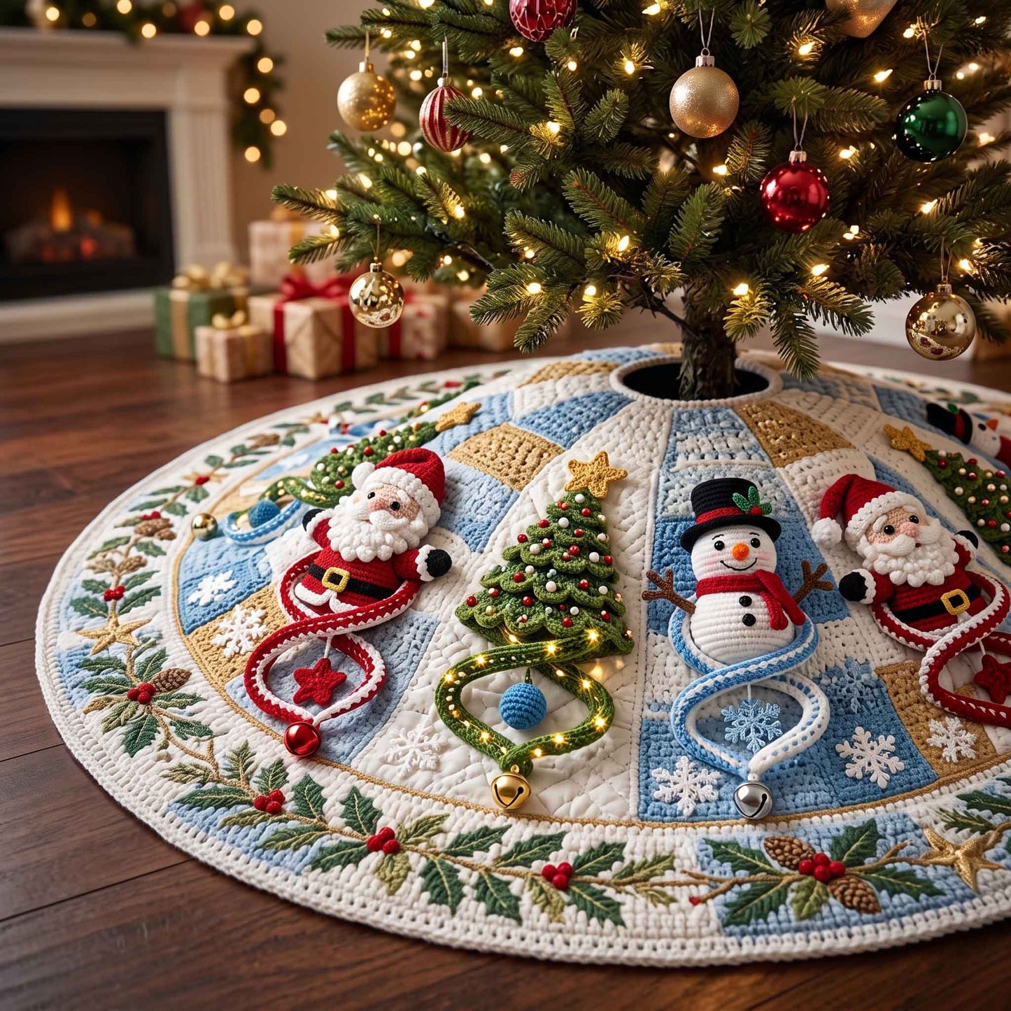 Festive Crochet Quilted Tree Skirt GFTOTP21092