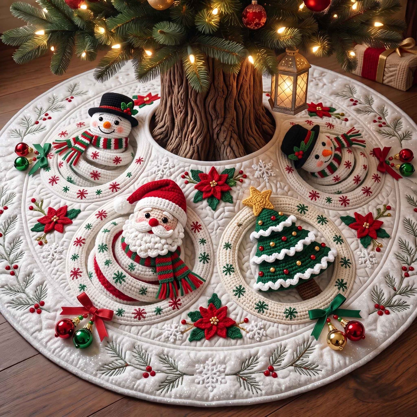 Festive Crochet Quilted Tree Skirt GFTOTP21093